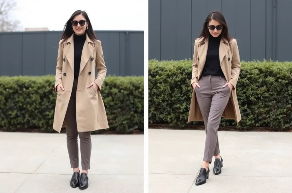 A trench coat is a year-round workhorse