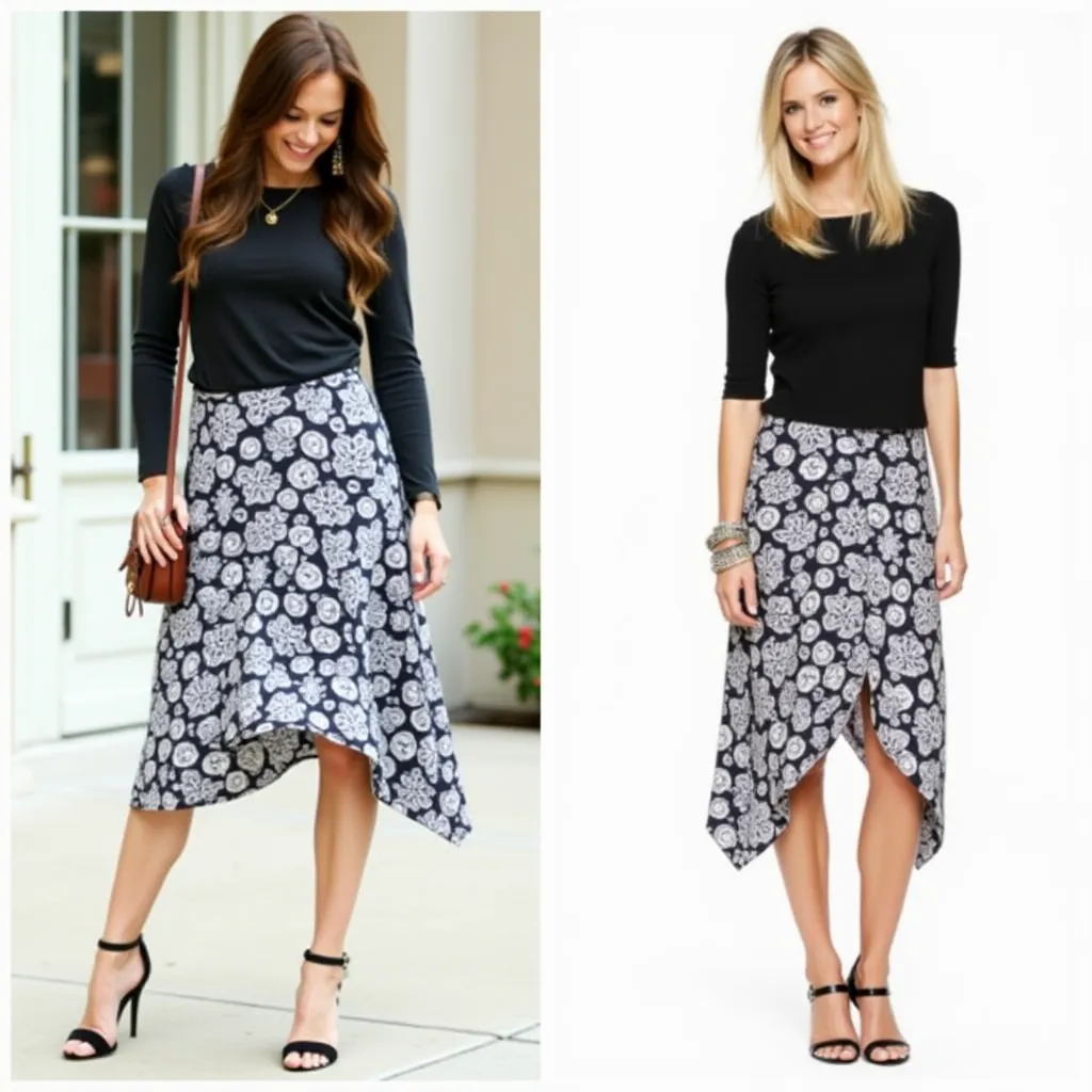 a bold printed skirt
